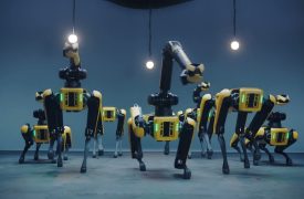 synchroon dansende robots
