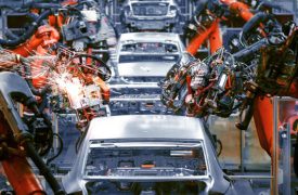 Wereldwijde robotdichtheid vijfjarenplan Robots auto industrie